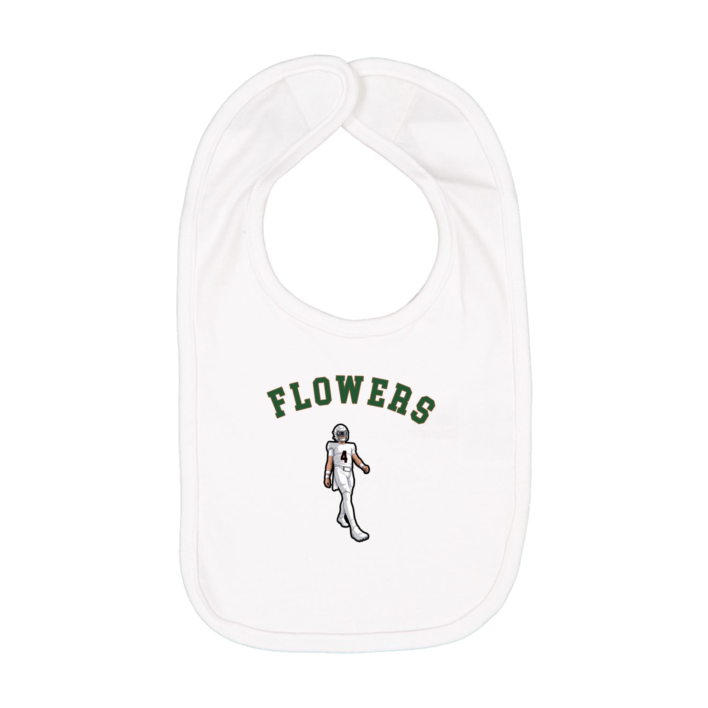 Infant Bib — Shirsey Arch in White