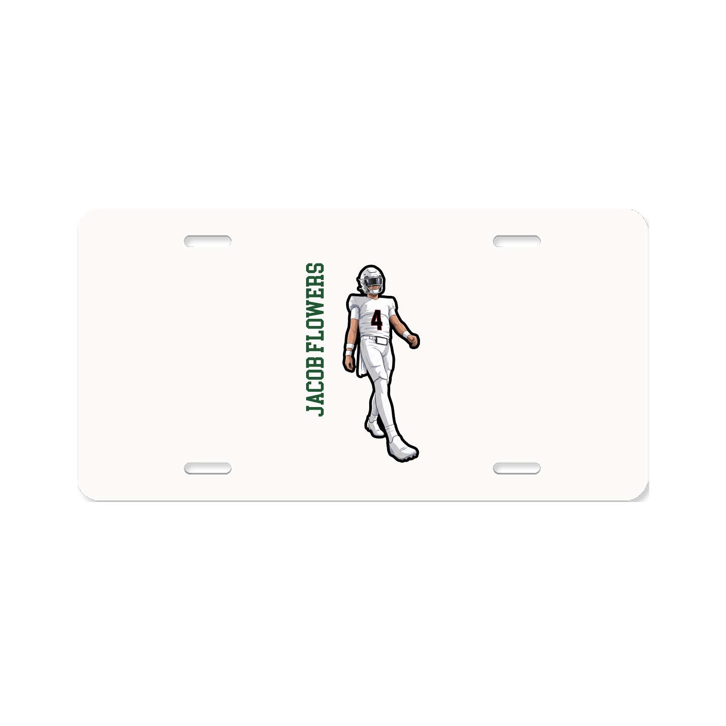 License Plate — Name Vertical in Classic