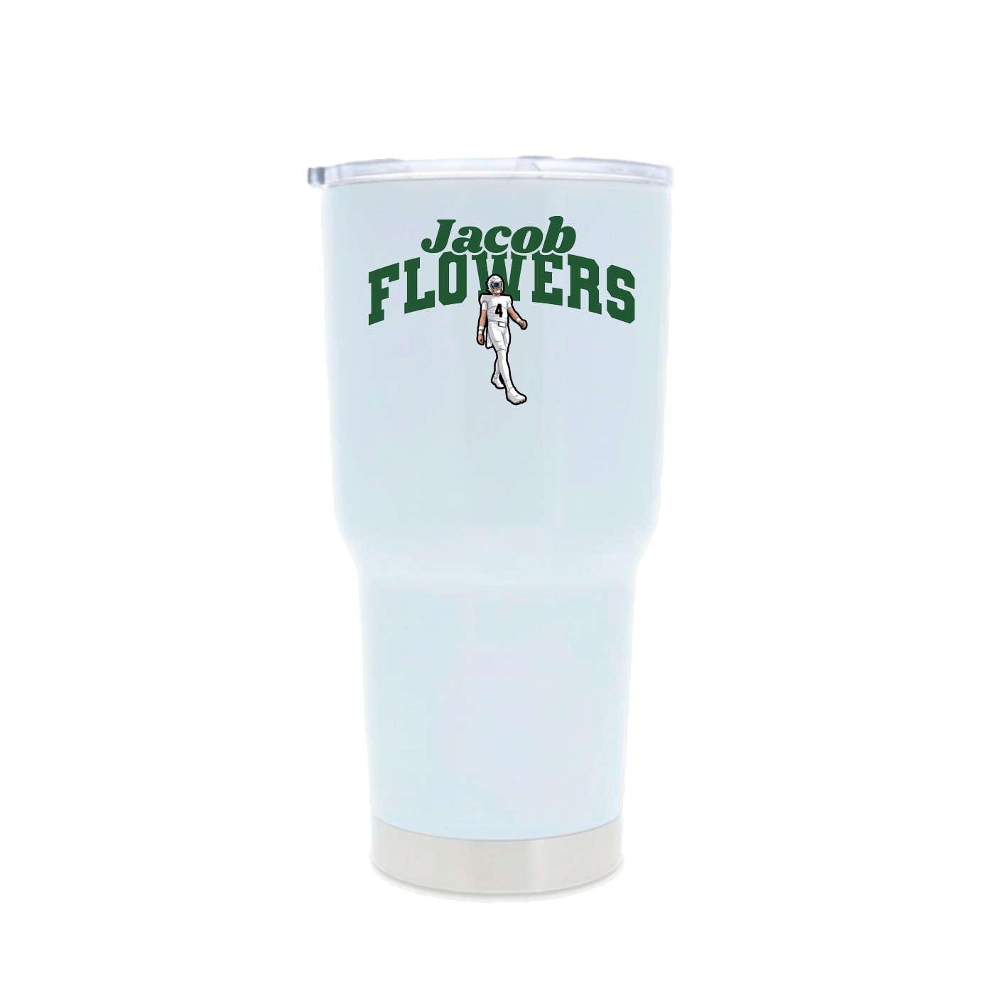 30oz Stainless Steel Tumbler — Signature Arch in White