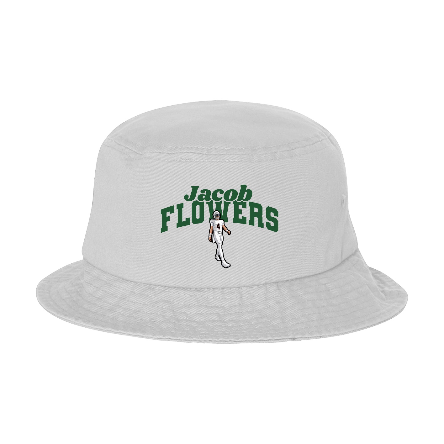 Bucket Cap — Signature Arch in White