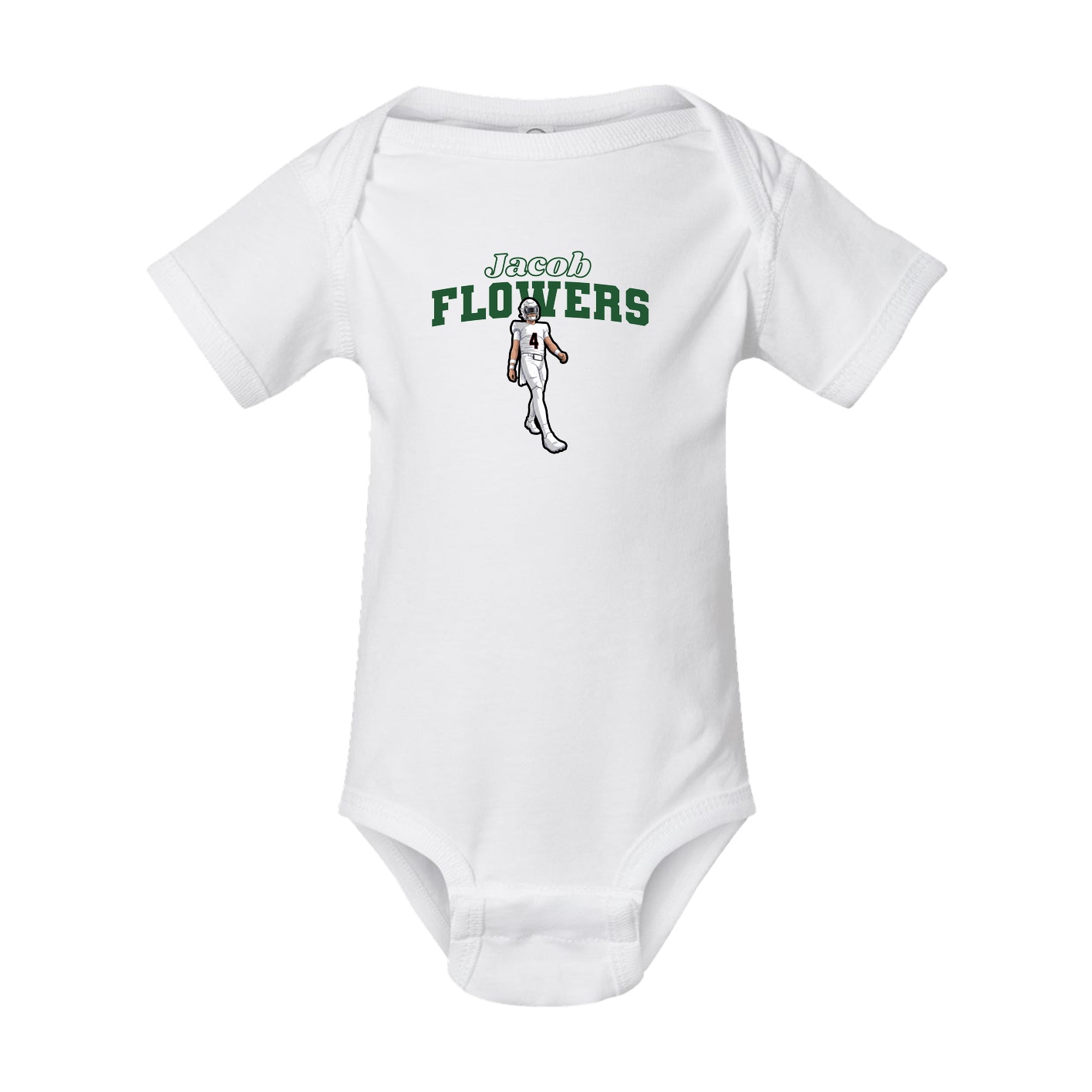 Baby Onesie — Name Arch in White
