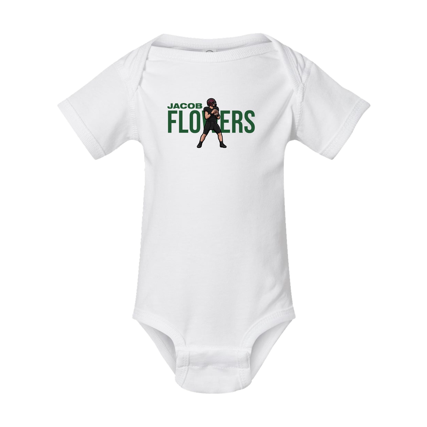 Baby Onesie — Player Name in White