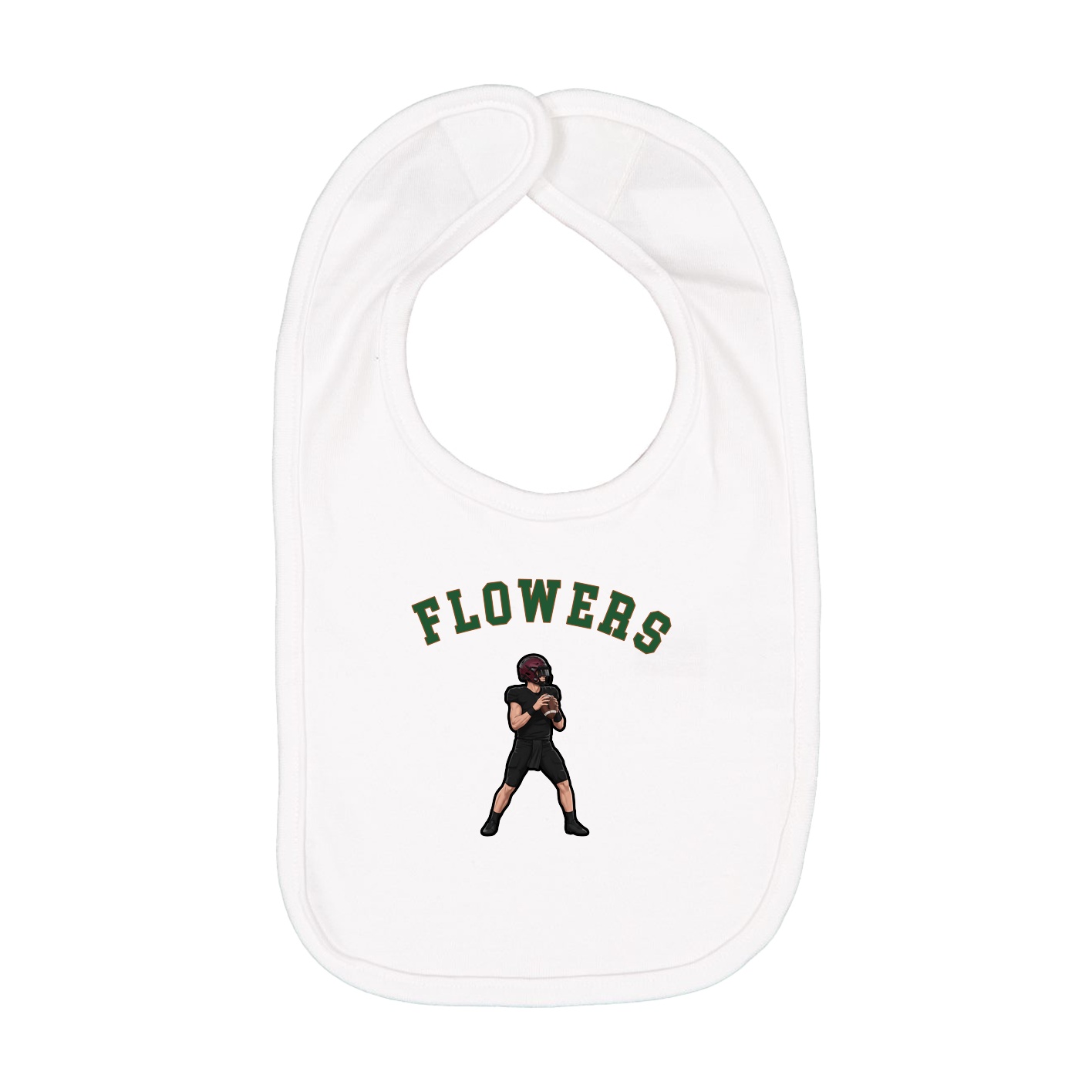 Infant Bib — Shirsey Arch in White