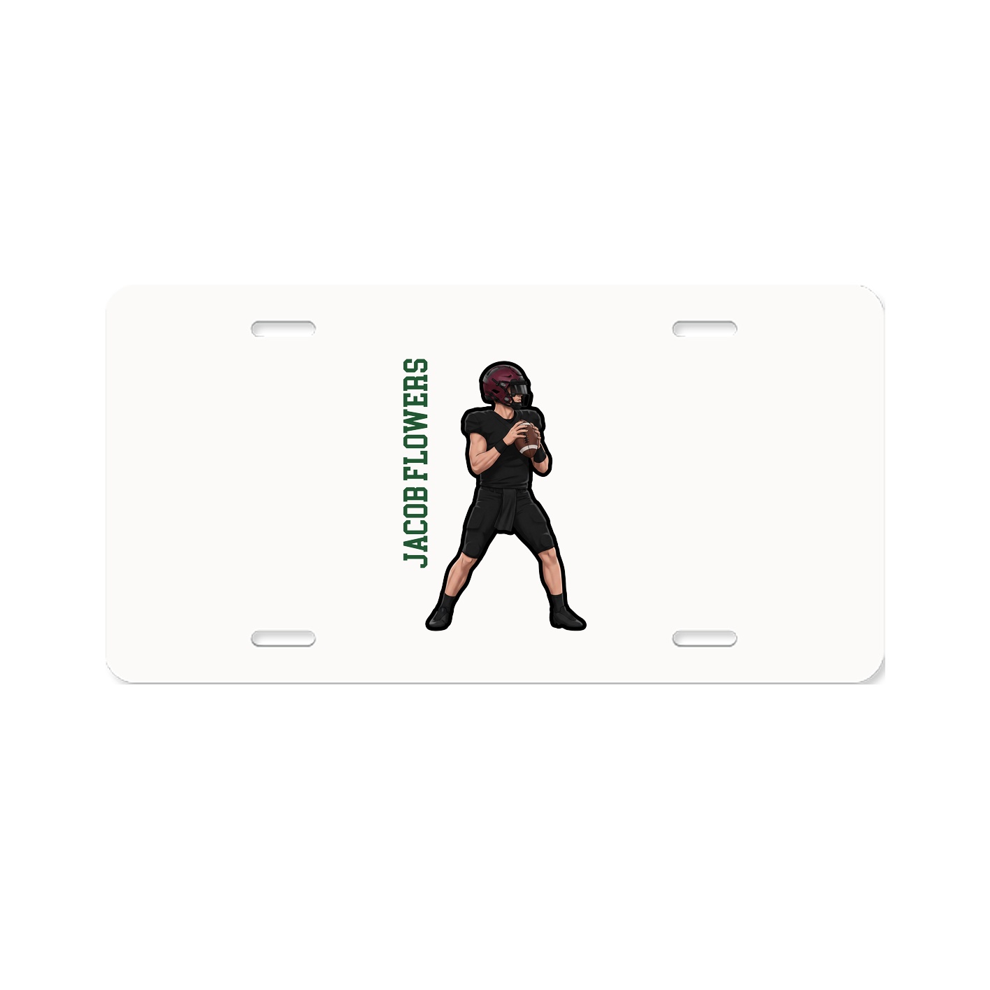 License Plate — Name Vertical in Classic