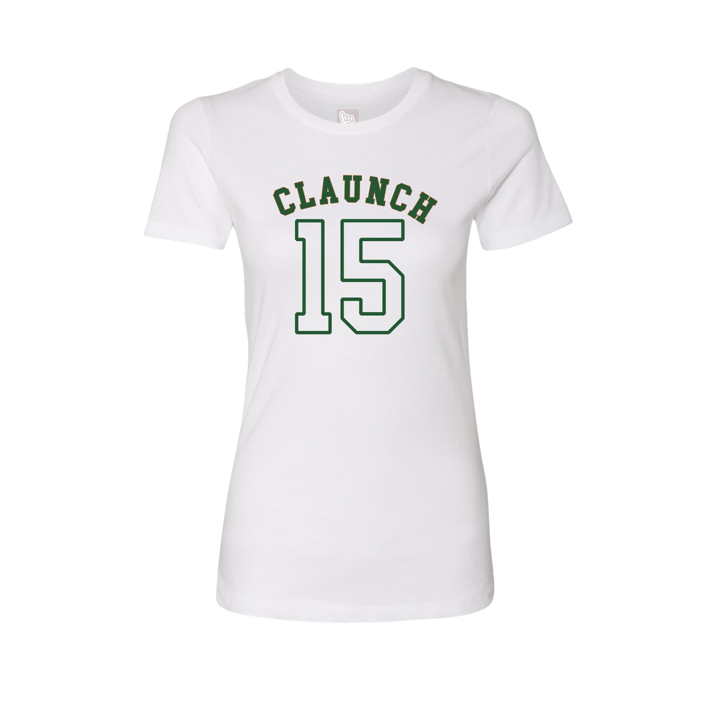 Fitted Women's Tee — Shirsey Arch in White