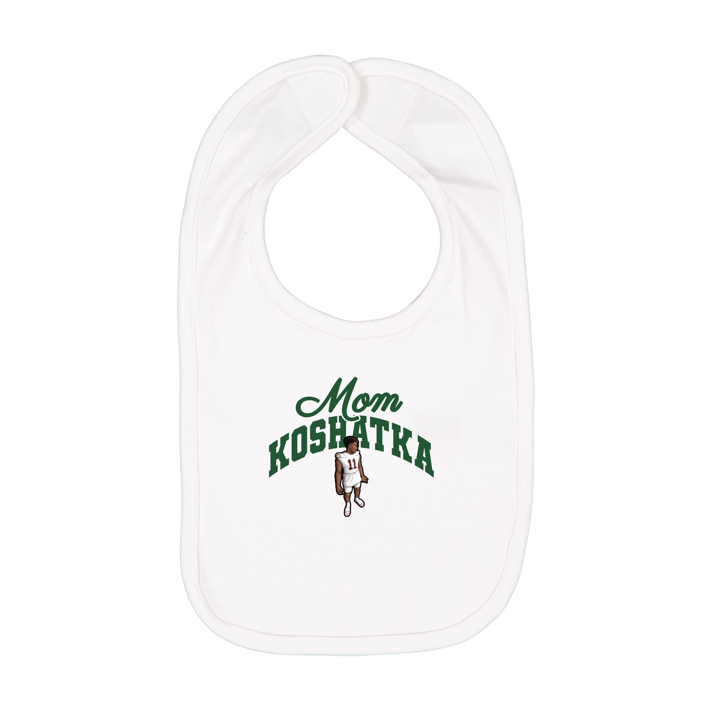 Infant Bib — Mothers Day Arch in White
