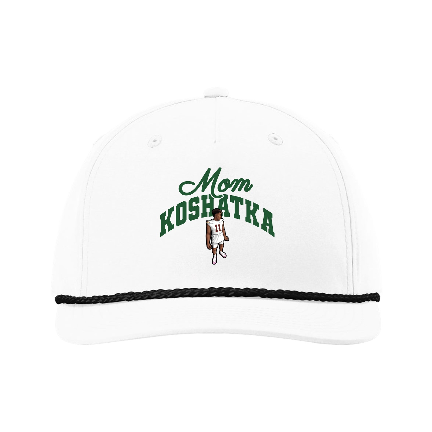 Five-Panel Classic Rope Cap — Mothers Day Arch in White