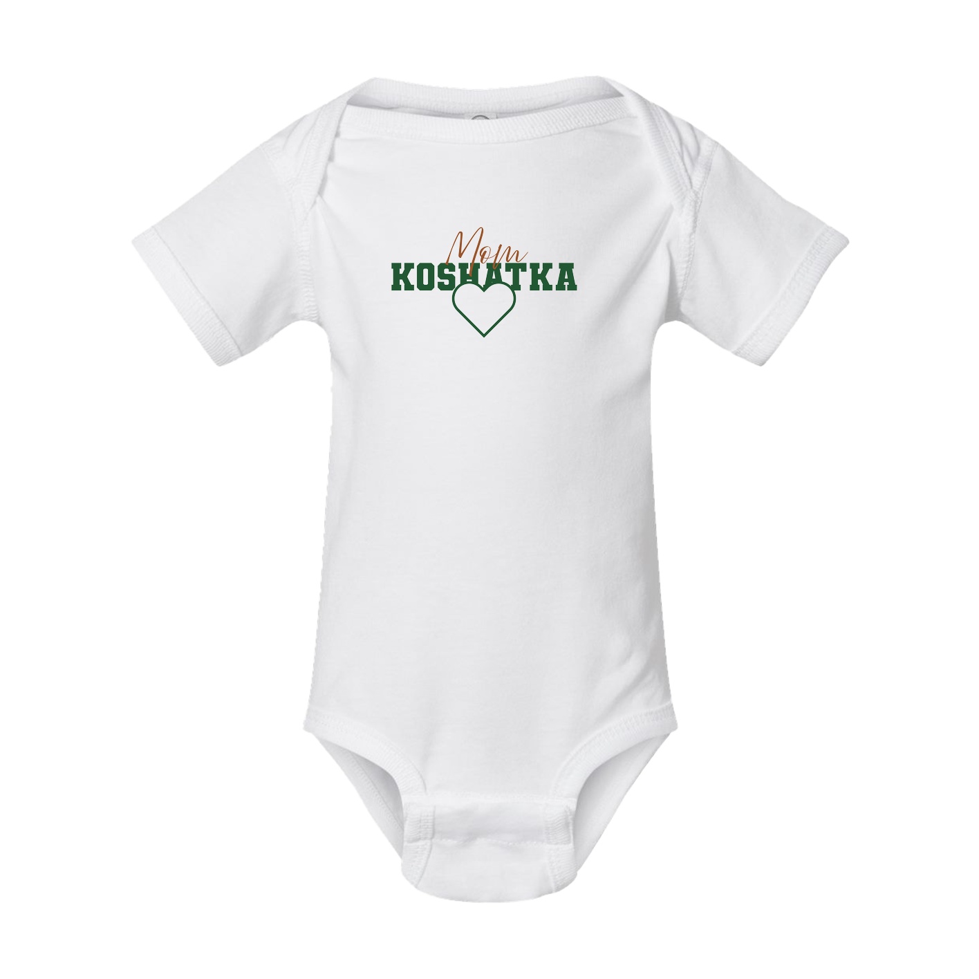 Baby Onesie — Mothers Day Heart in White