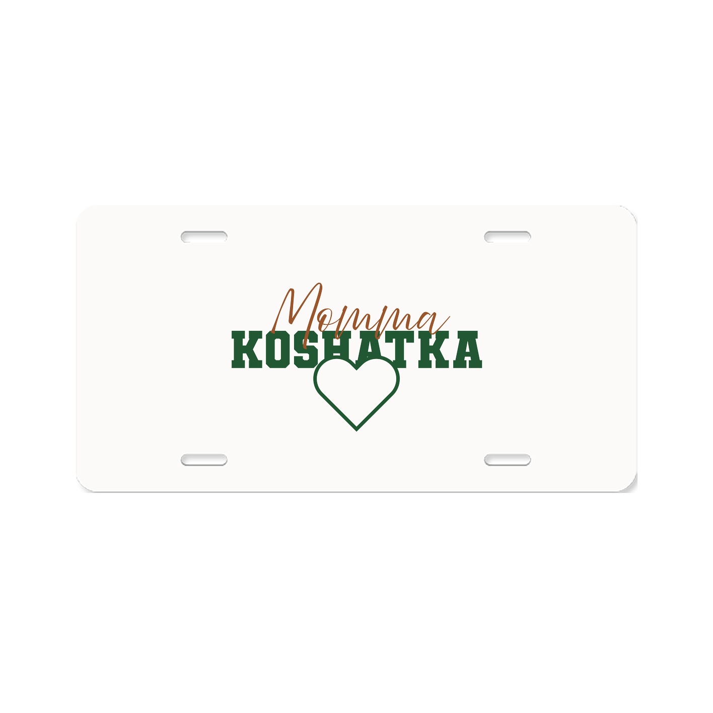 License Plate — Mothers Day Heart in Classic