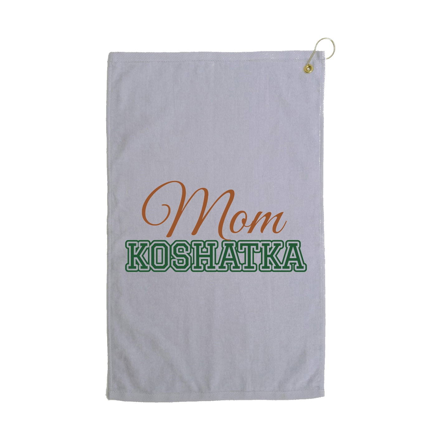 Golf Towel — Mothers Day Block in Grey