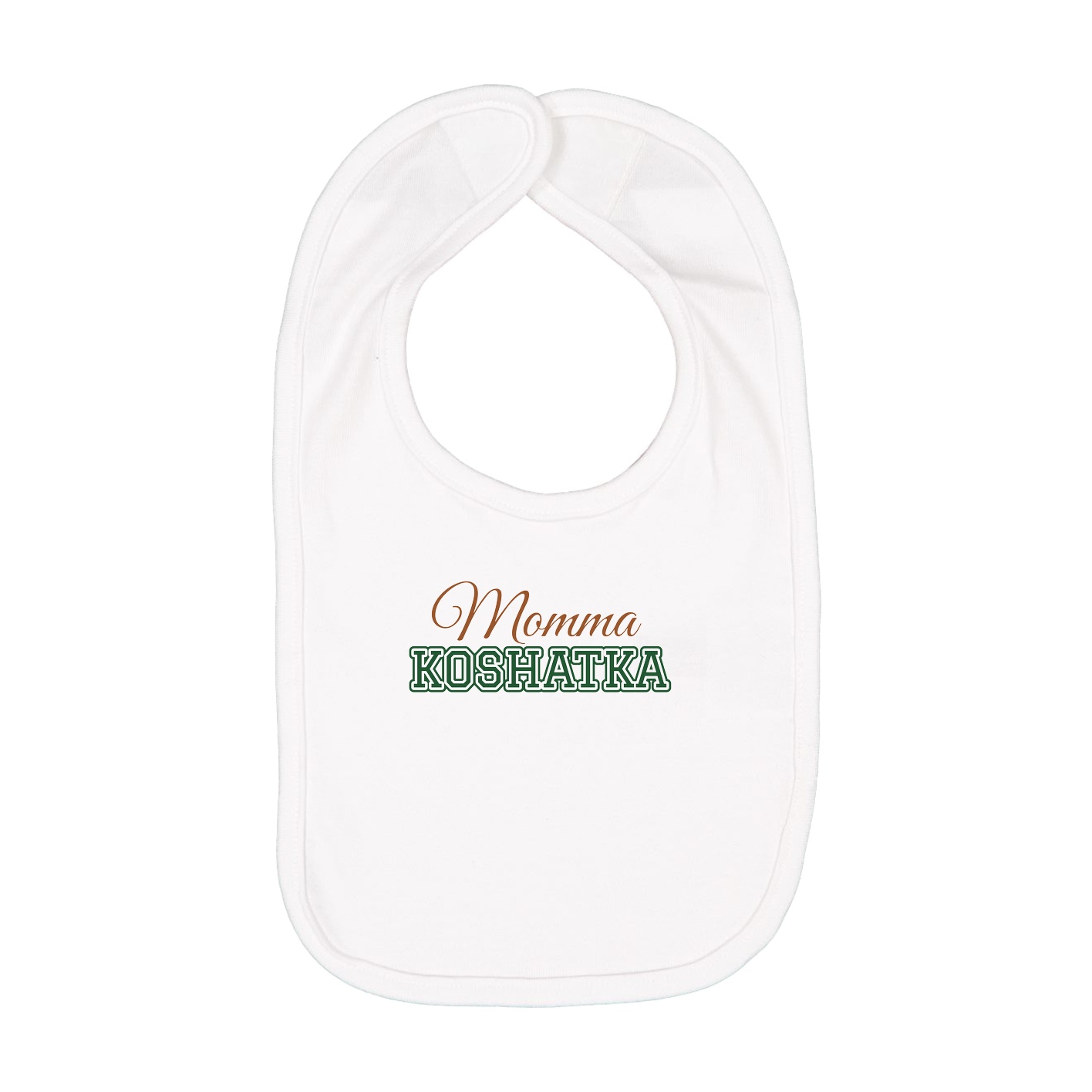 Infant Bib — Mothers Day Block in White