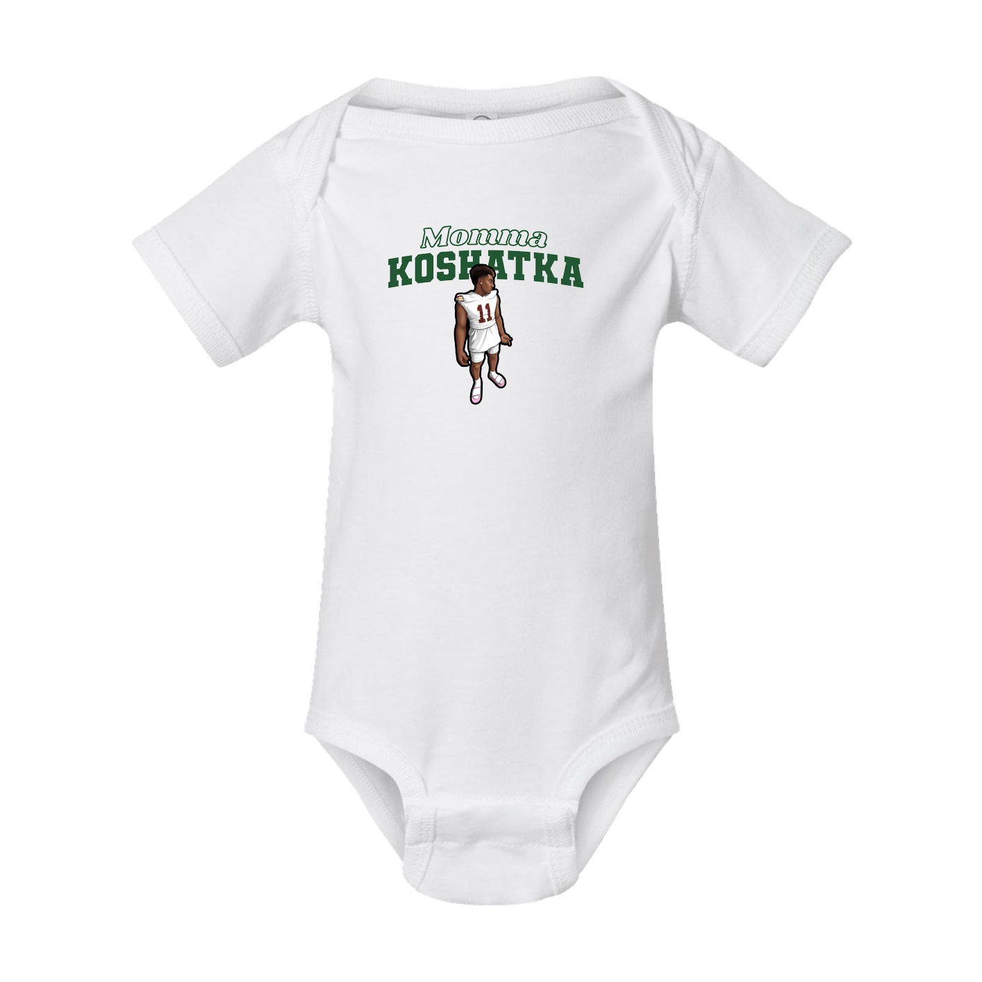 Baby Onesie — Mothers Day Block in White
