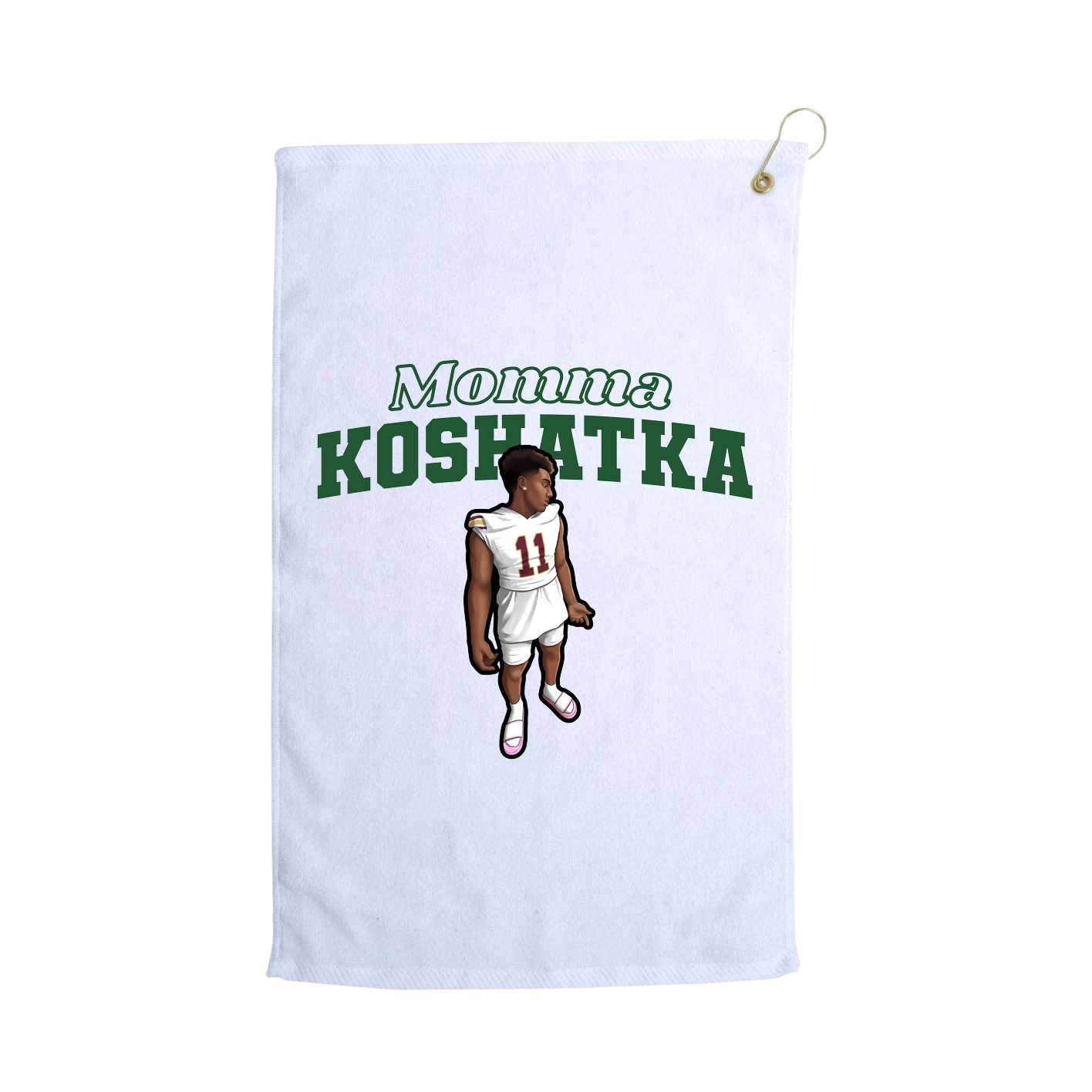 Golf Towel — Mothers Day Block in White