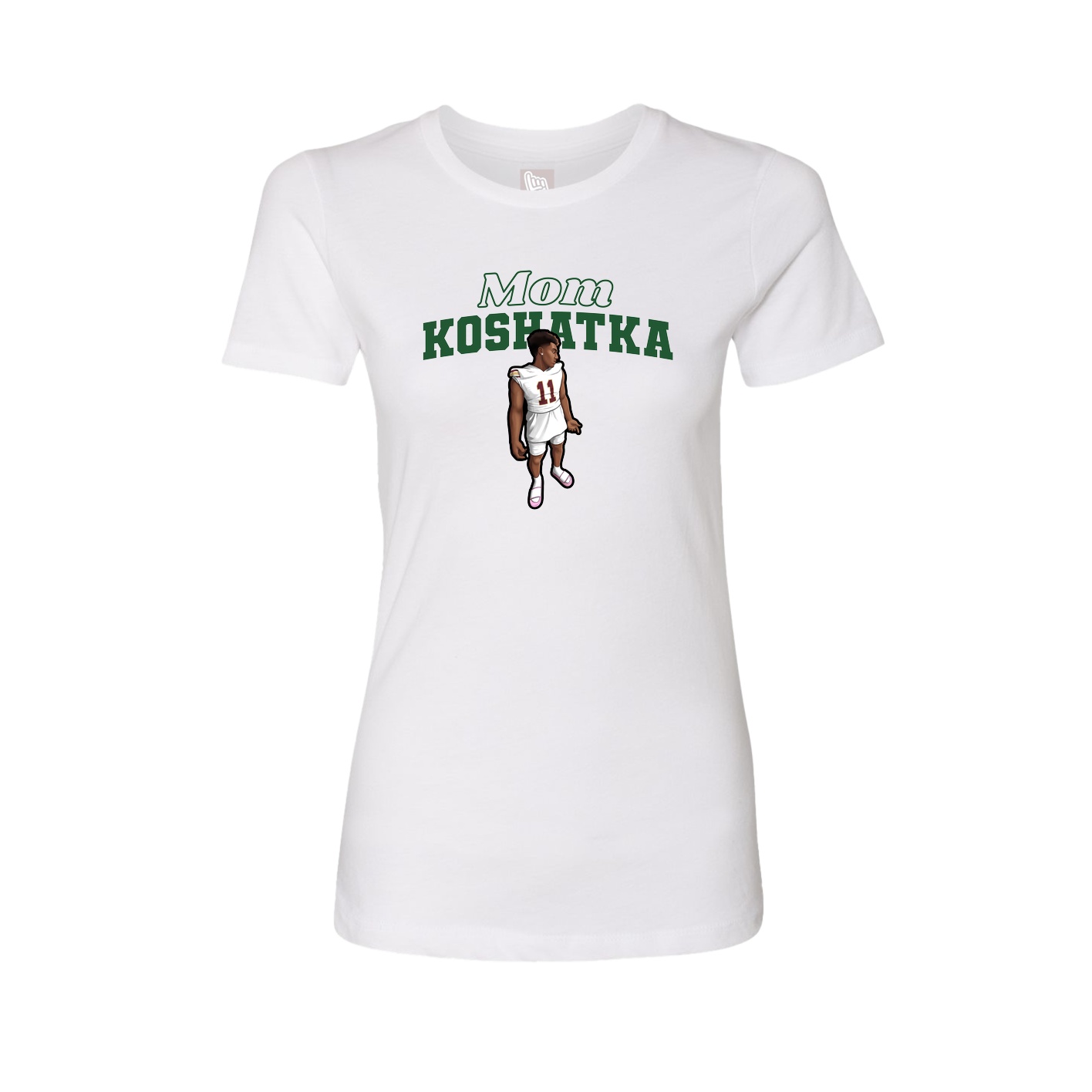 Womens Tee — Mothers Day Block in White