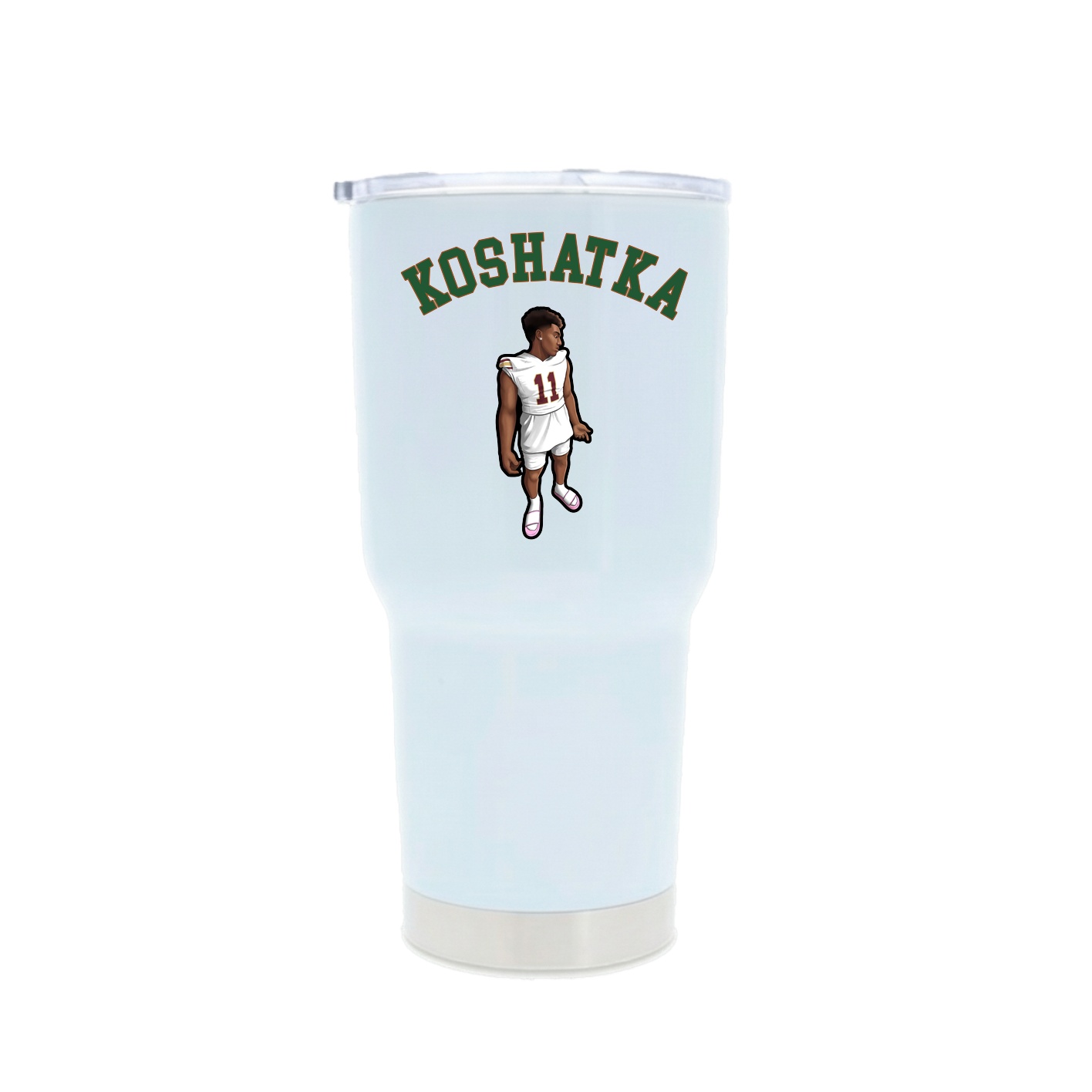 30oz Stainless Steel Tumbler — Shirsey Arch in White