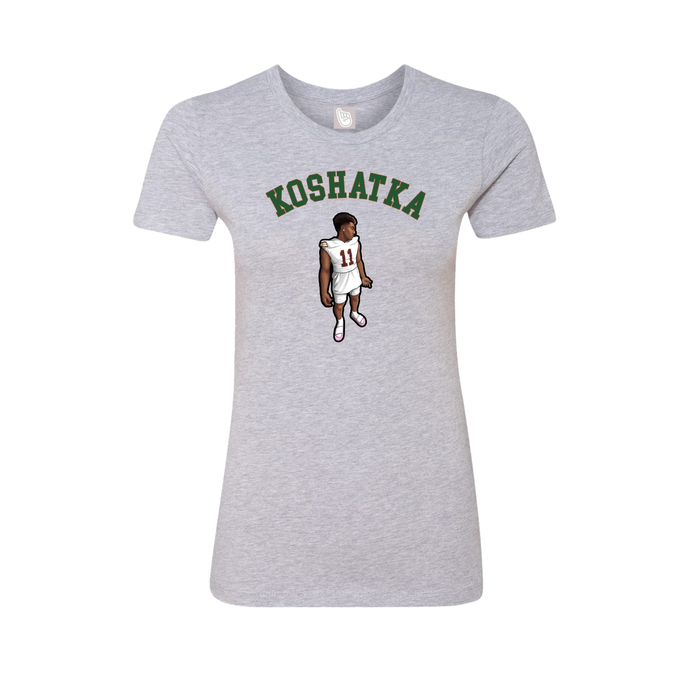 Fitted Women's Tee — Shirsey Arch in Grey