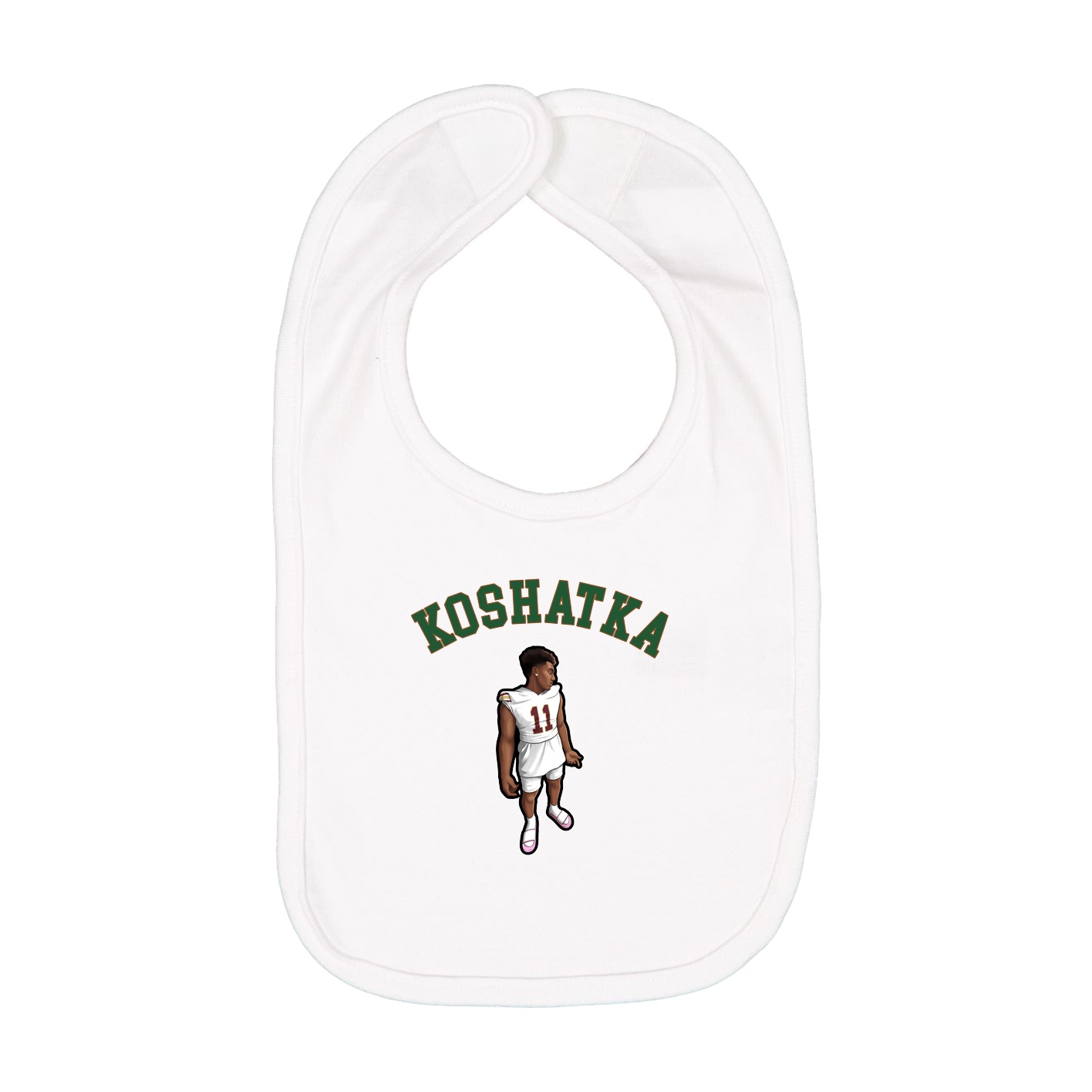Infant Bib — Shirsey Arch in White