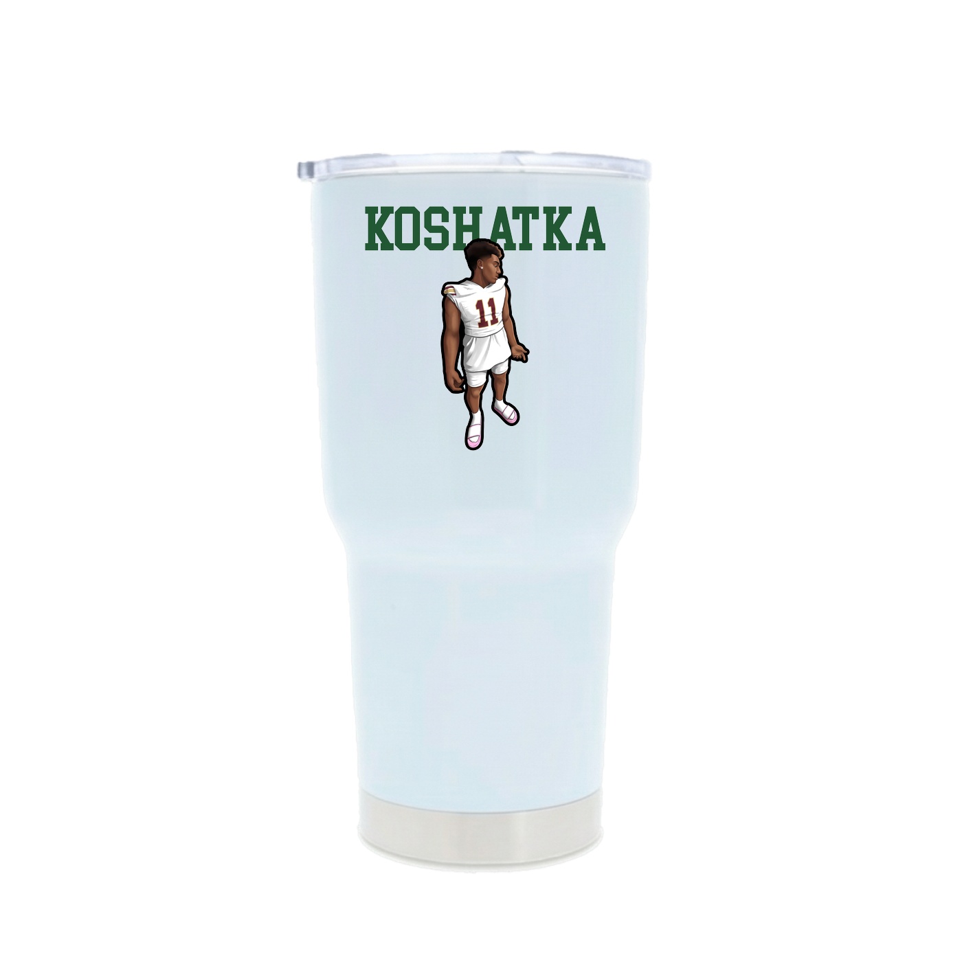 30oz Stainless Steel Tumbler — Shirsey in White