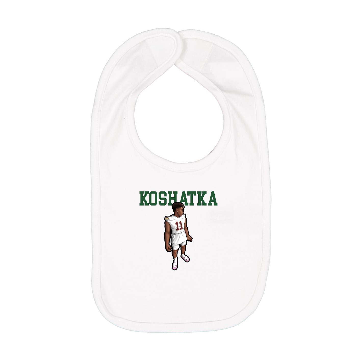 Infant Bib — Shirsey in White
