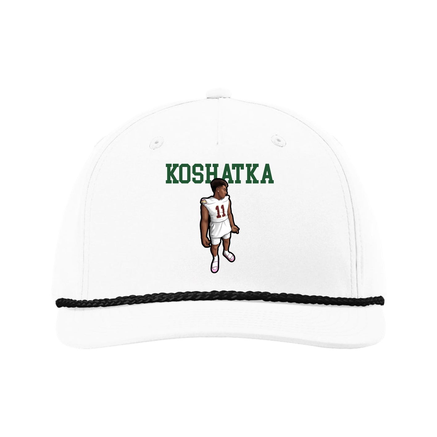 Five-Panel Classic Rope Cap — Shirsey in White