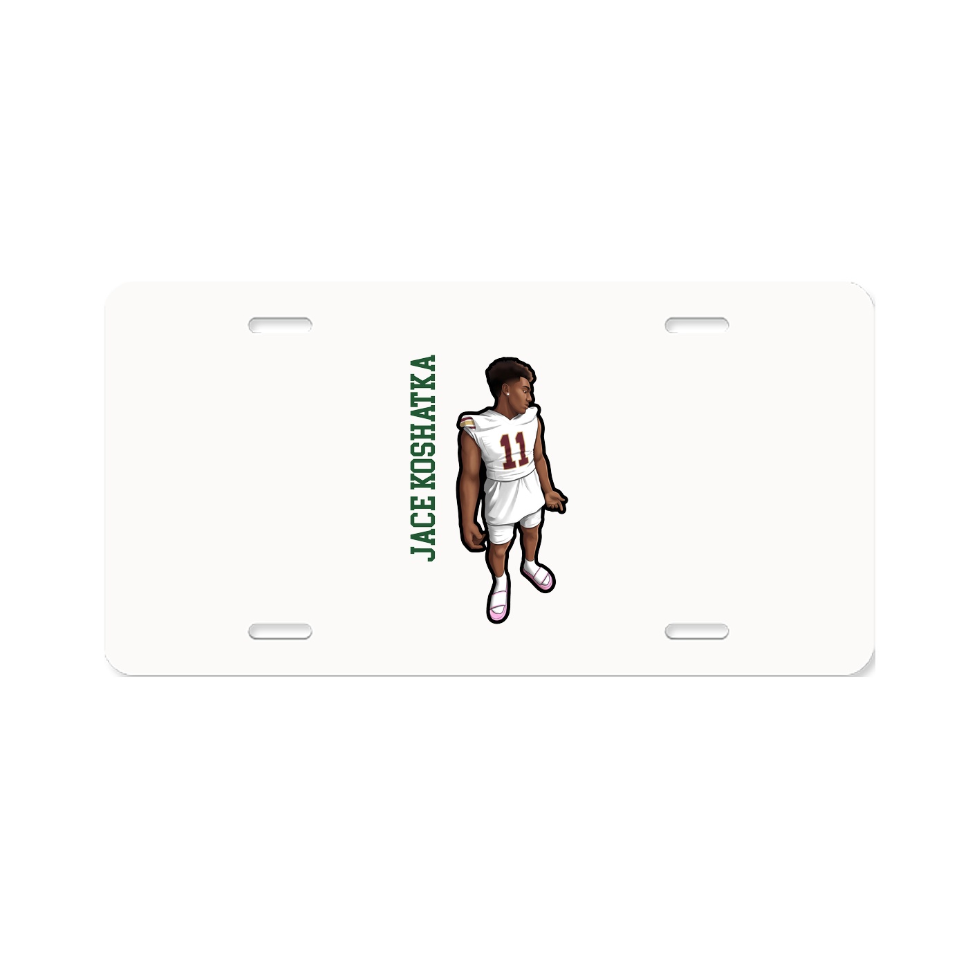 License Plate — Name Vertical in Classic