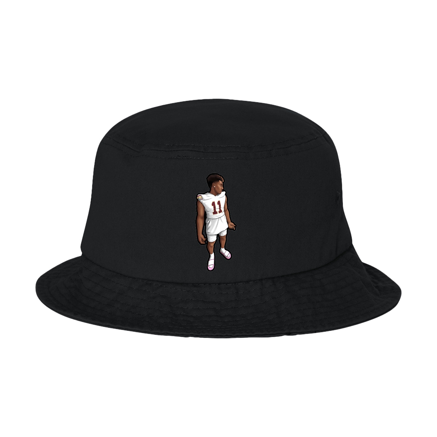 Bucket Cap — Name Vertical in Black