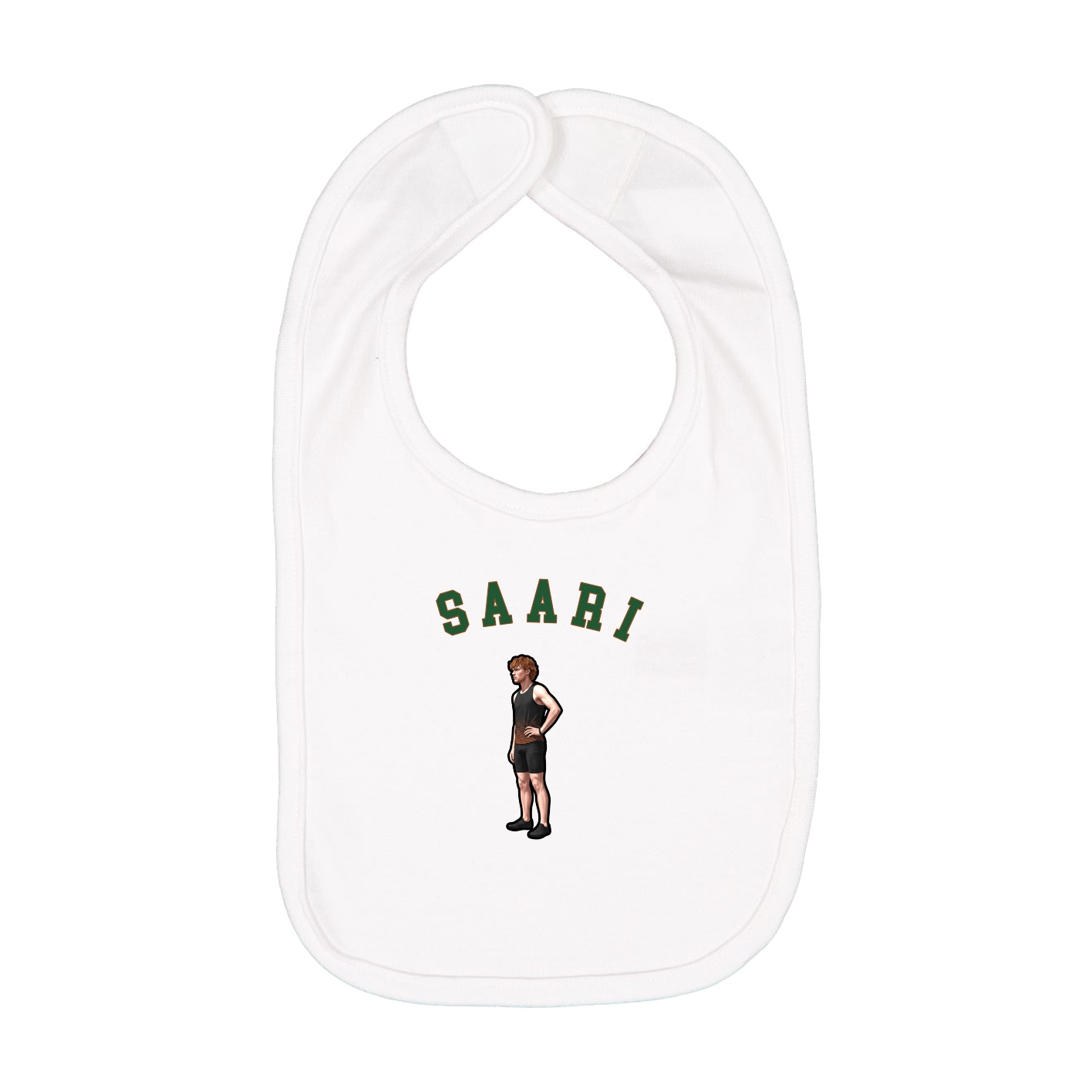 Infant Bib — Shirsey Arch in White