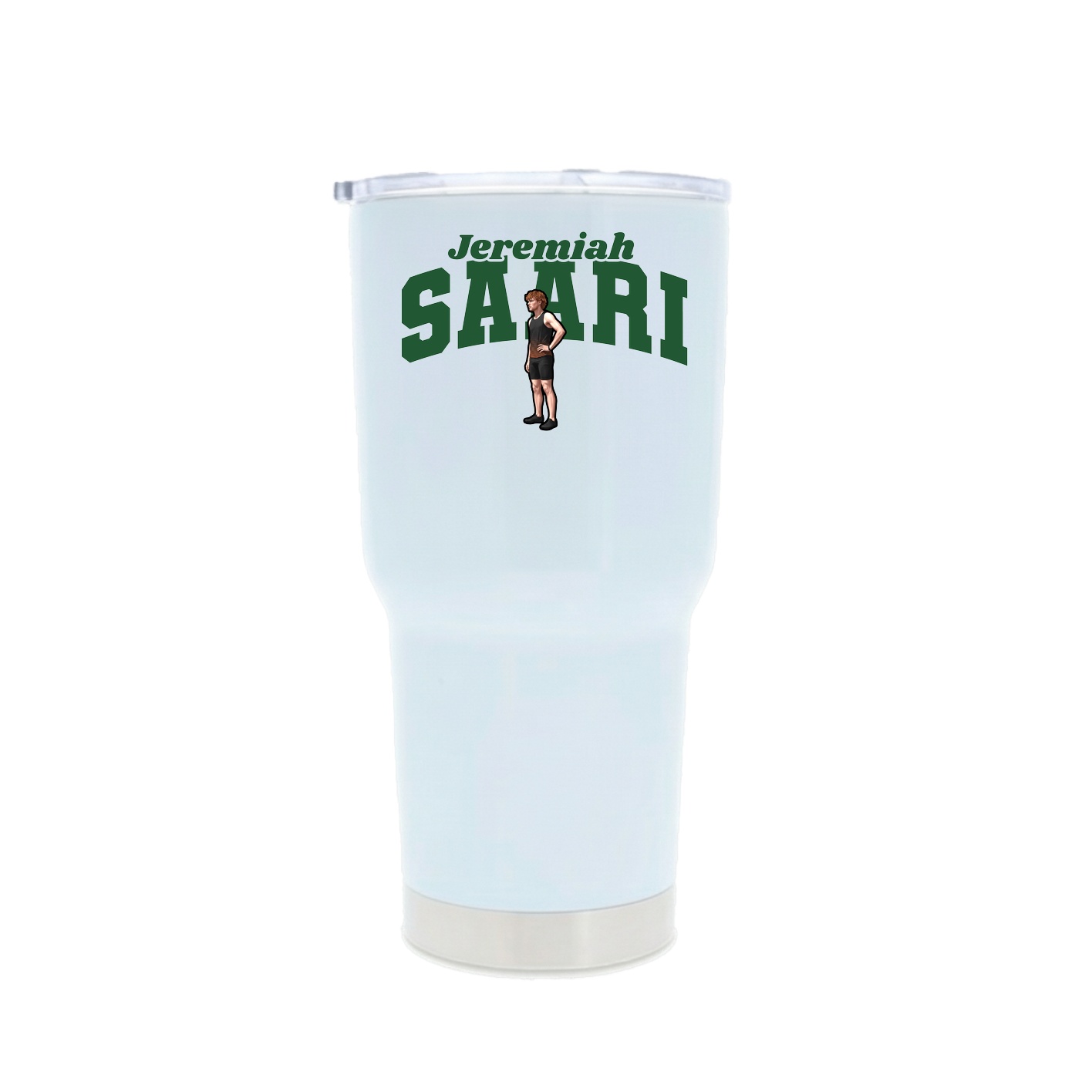30oz Stainless Steel Tumbler — Signature Arch in White