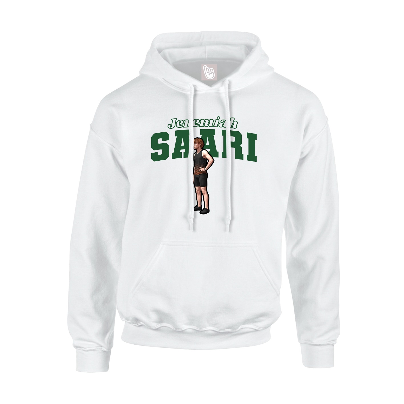 Hoodie — Name Arch in White