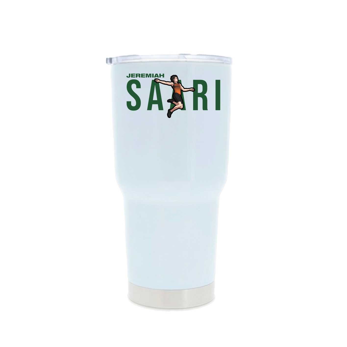 30oz Stainless Steel Tumbler — Player Name in White