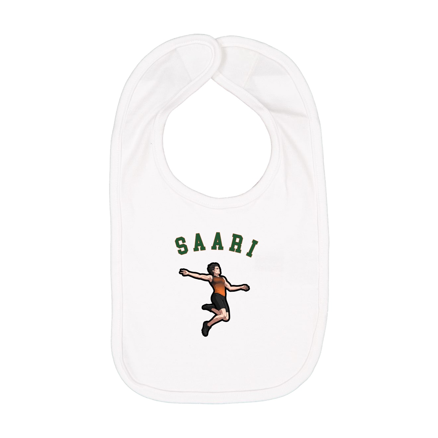 Infant Bib — Shirsey Arch in White