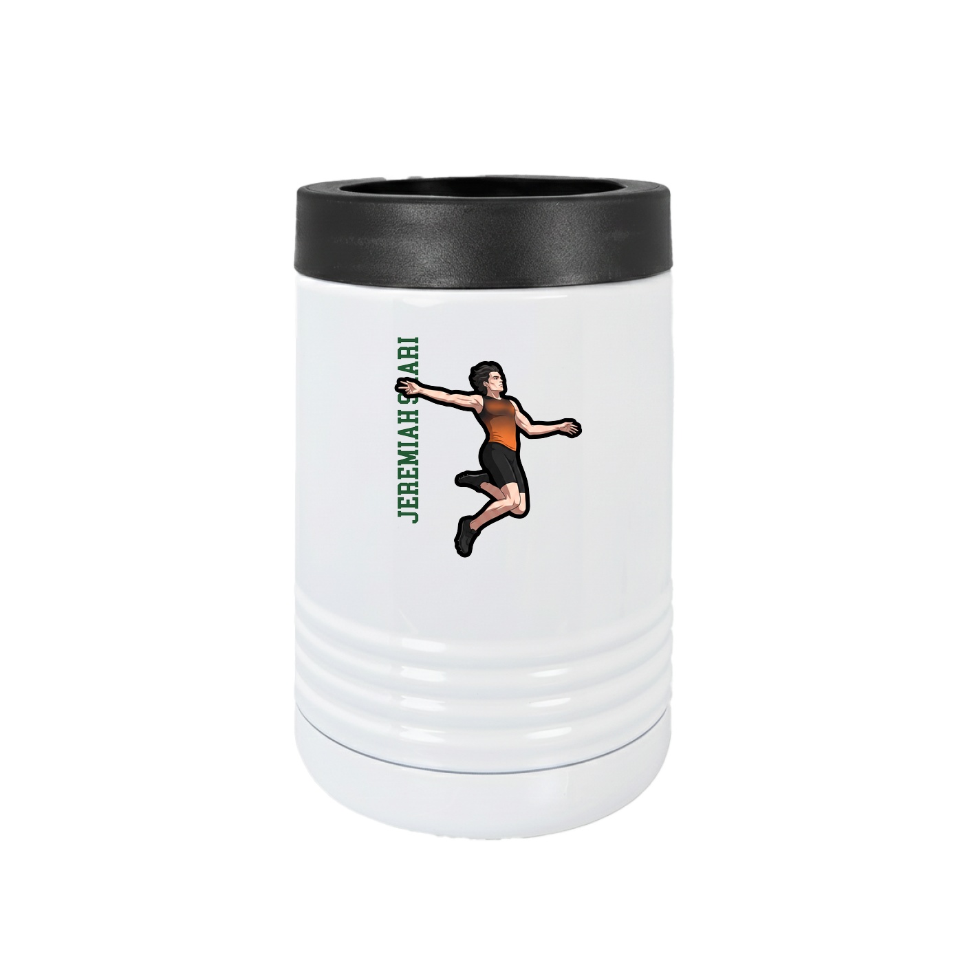 Beverage Holder — Name Vertical in White