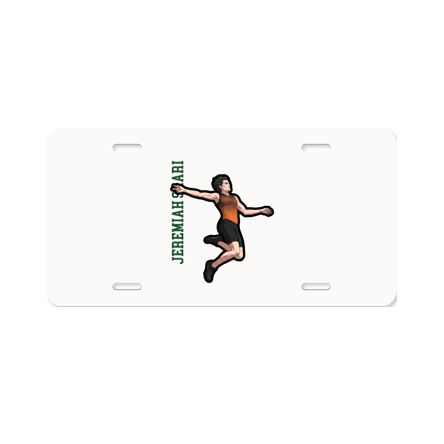 License Plate — Name Vertical in Classic