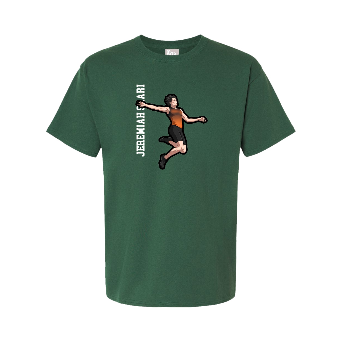 Tee — Name Vertical in Green