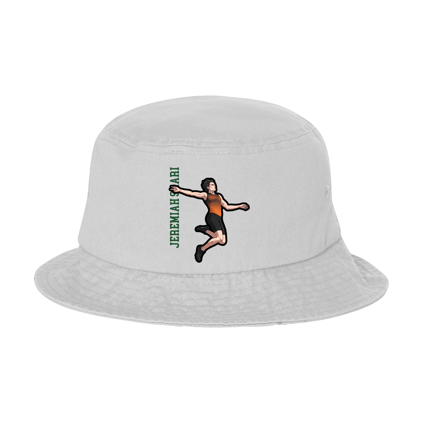 Bucket Cap — Name Vertical in White