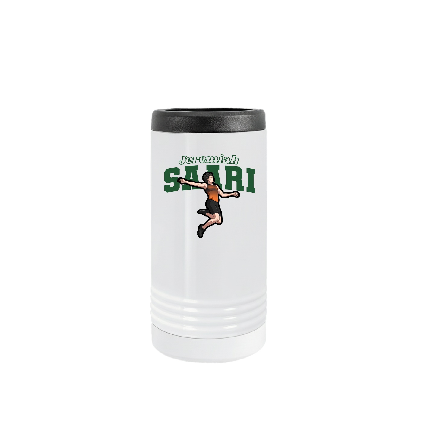 Slim Beverage Holder — Name Arch in White
