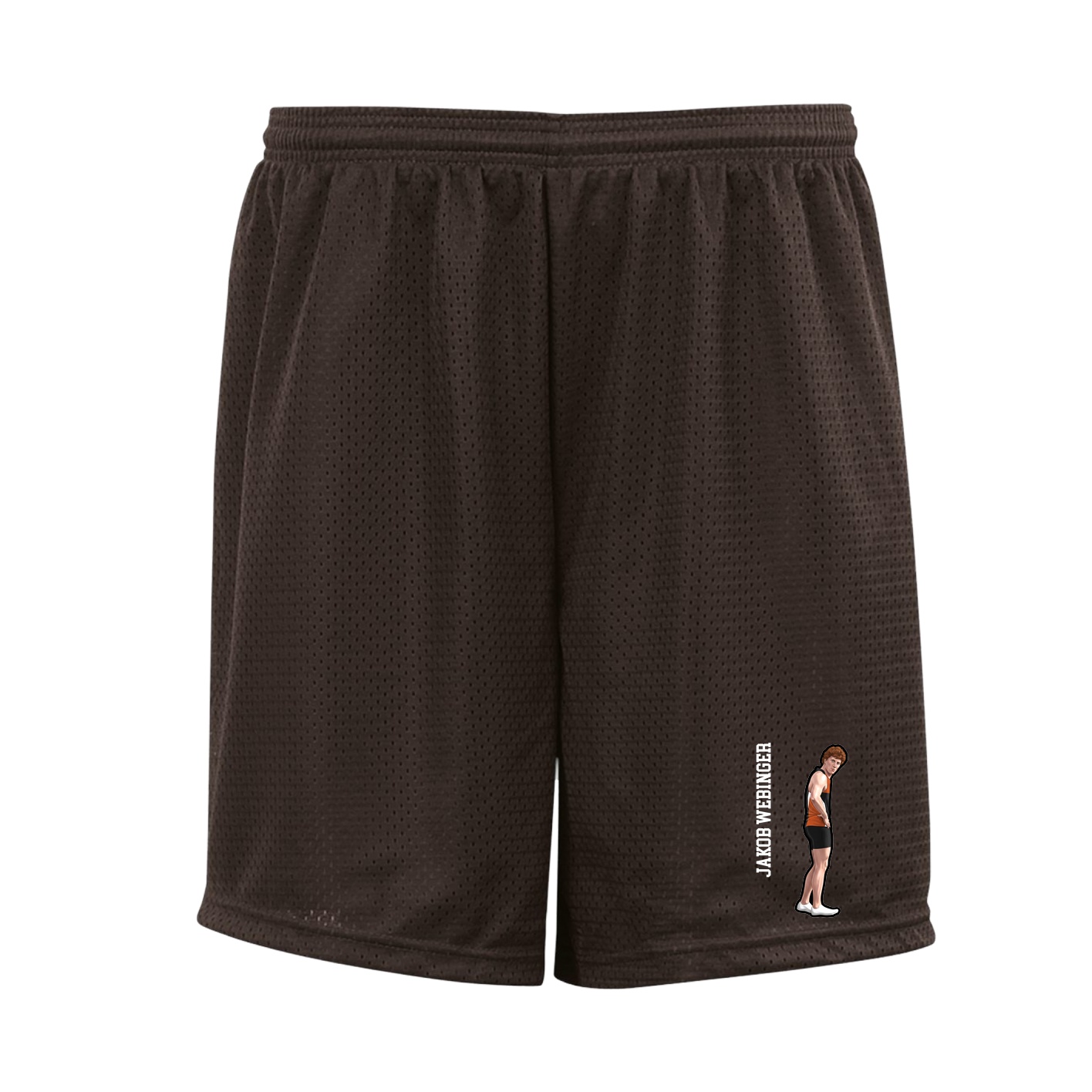 Shorts — Name Vertical in Brown