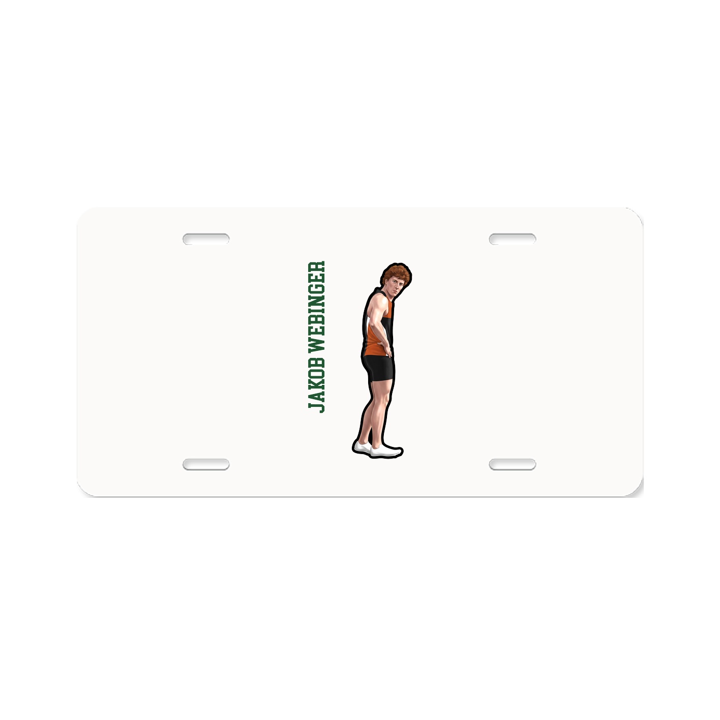 License Plate — Name Vertical in Classic