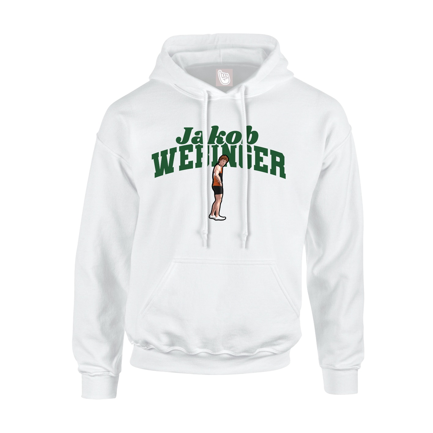 Hoodie — Signature Arch in White