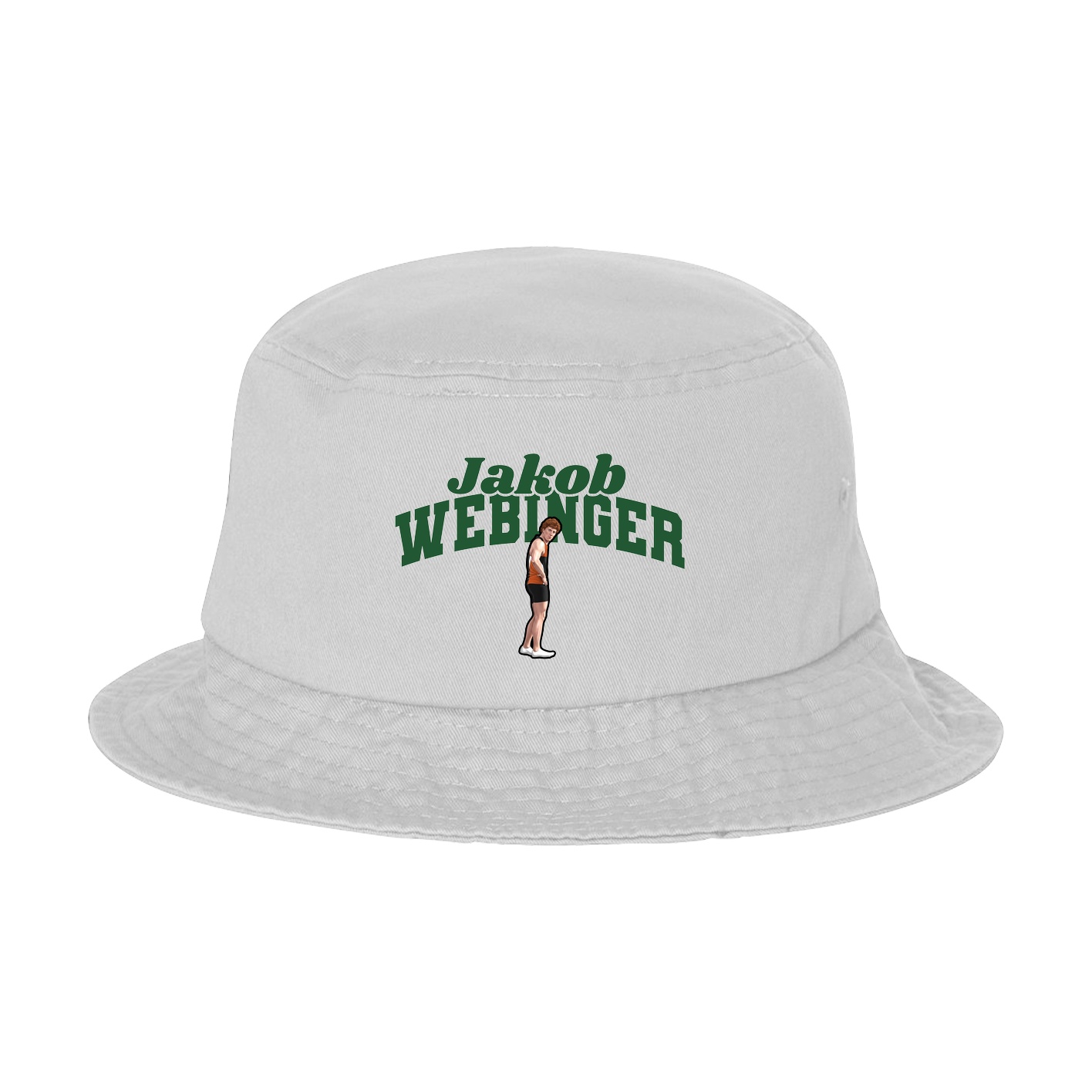 Bucket Cap — Signature Arch in White