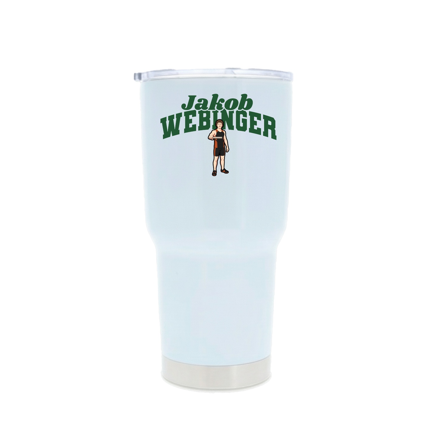 30oz Stainless Steel Tumbler — Signature Arch in White