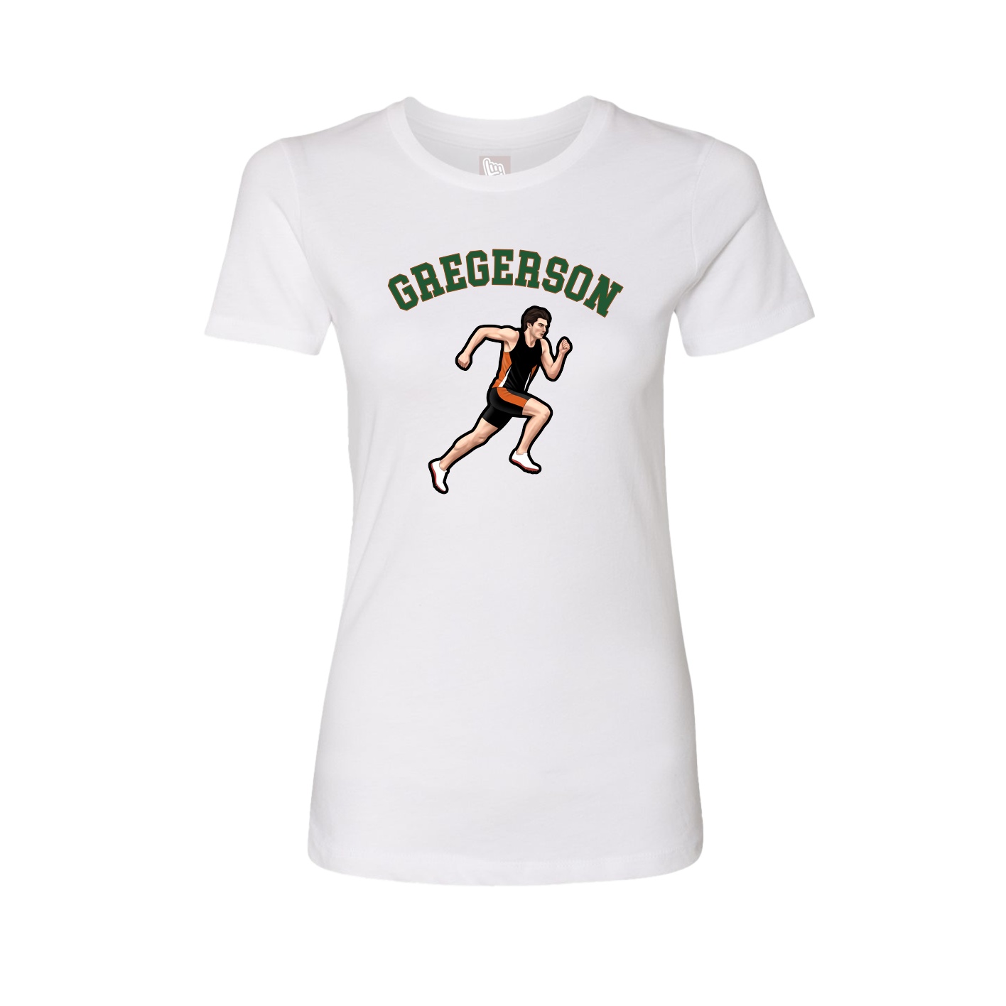 Fitted Women's Tee — Shirsey Arch in White