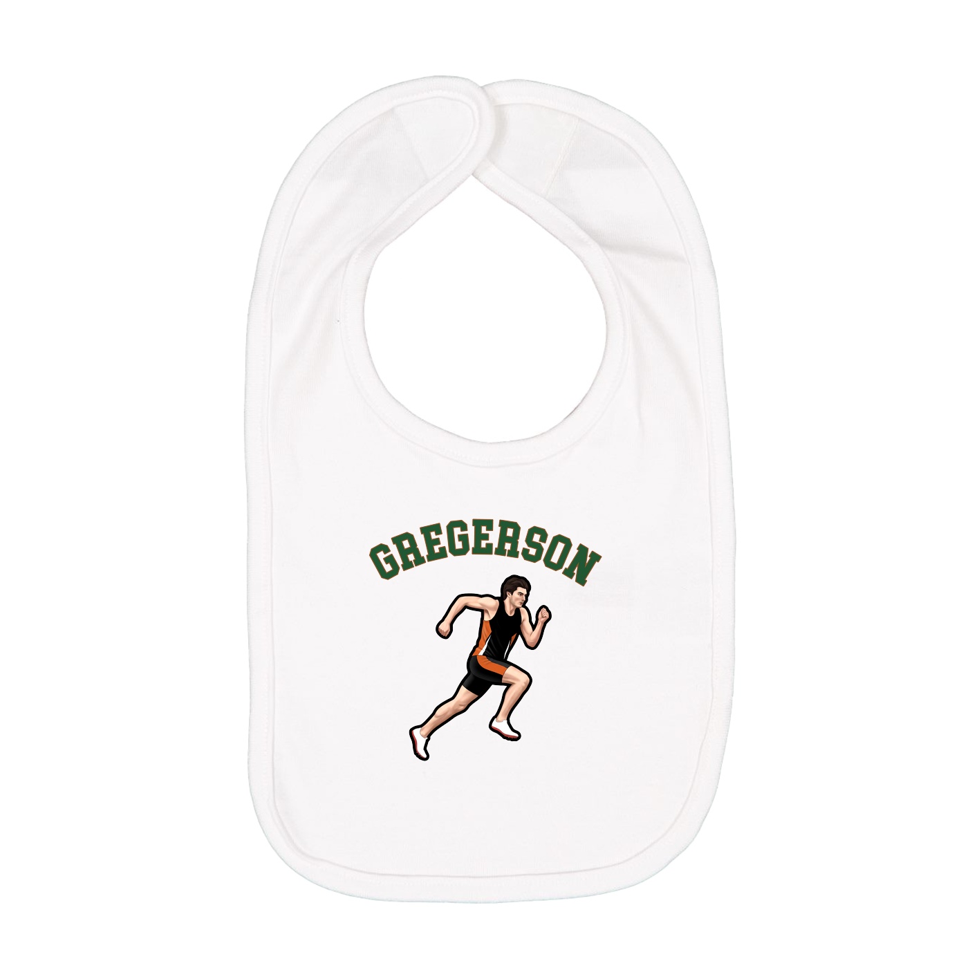 Infant Bib — Shirsey Arch in White
