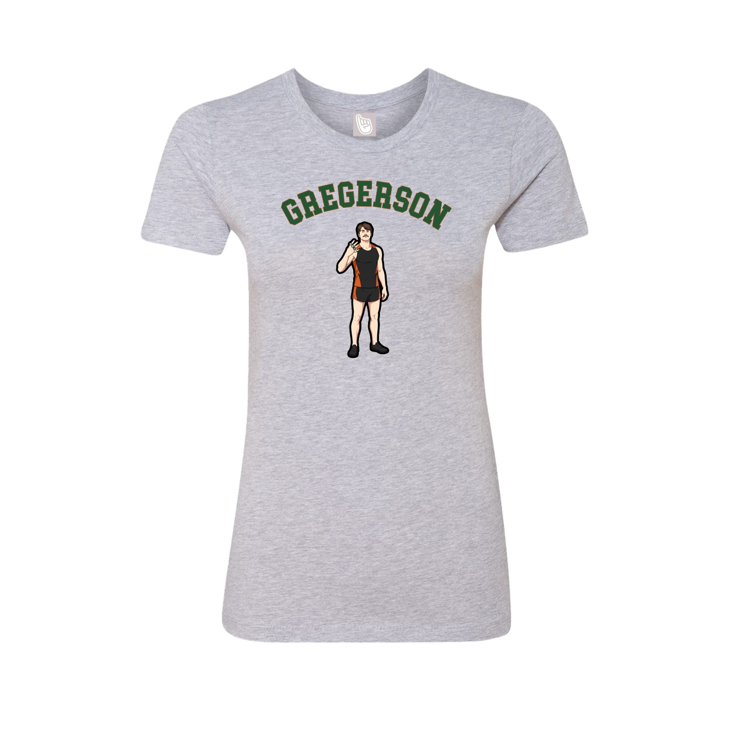 Fitted Women's Tee — Shirsey Arch in Grey