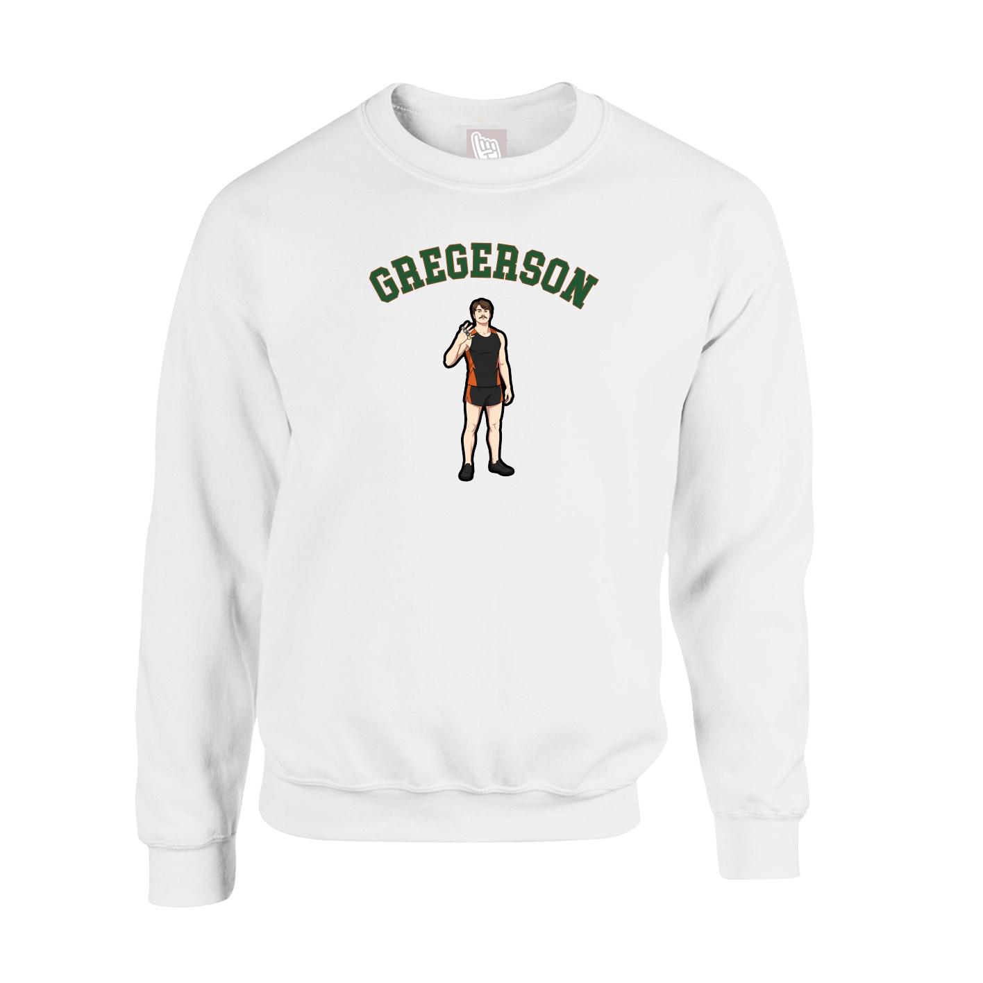 Fleece Crew — Shirsey Arch in White