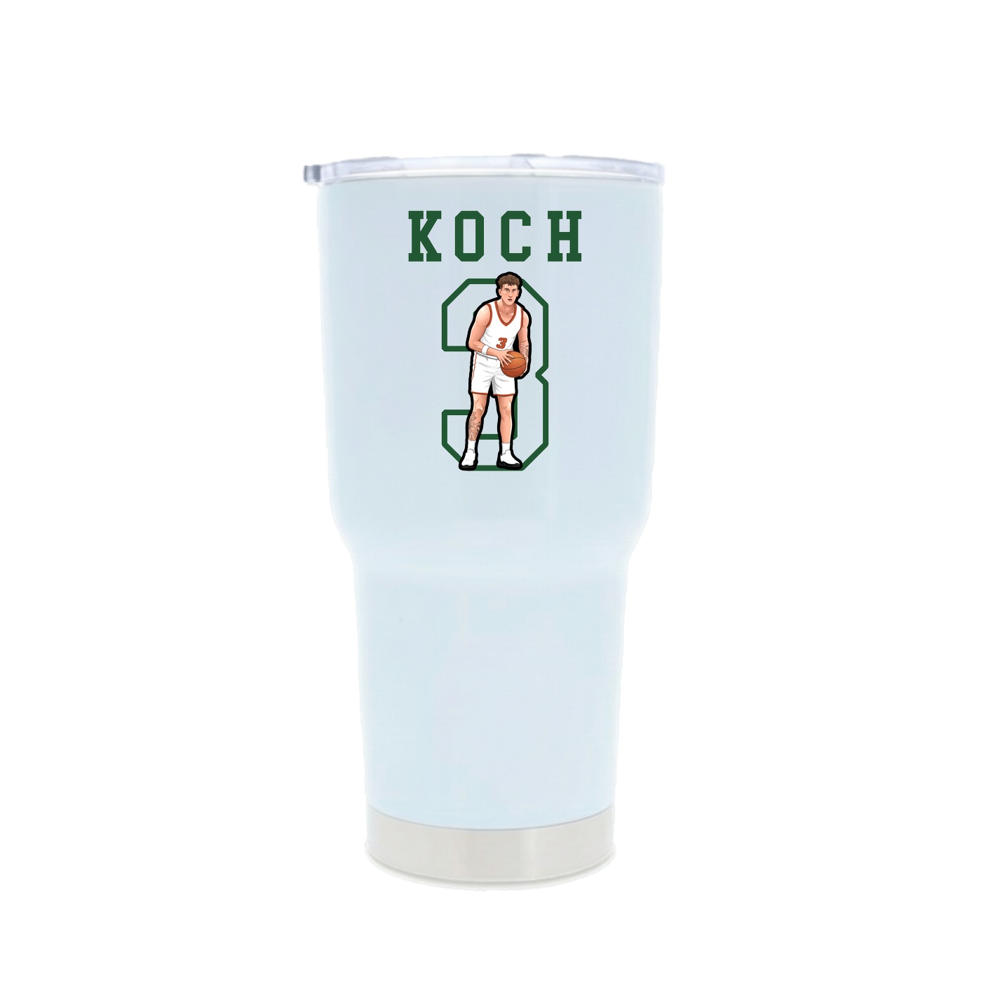 30oz Stainless Steel Tumbler — Shirsey in White