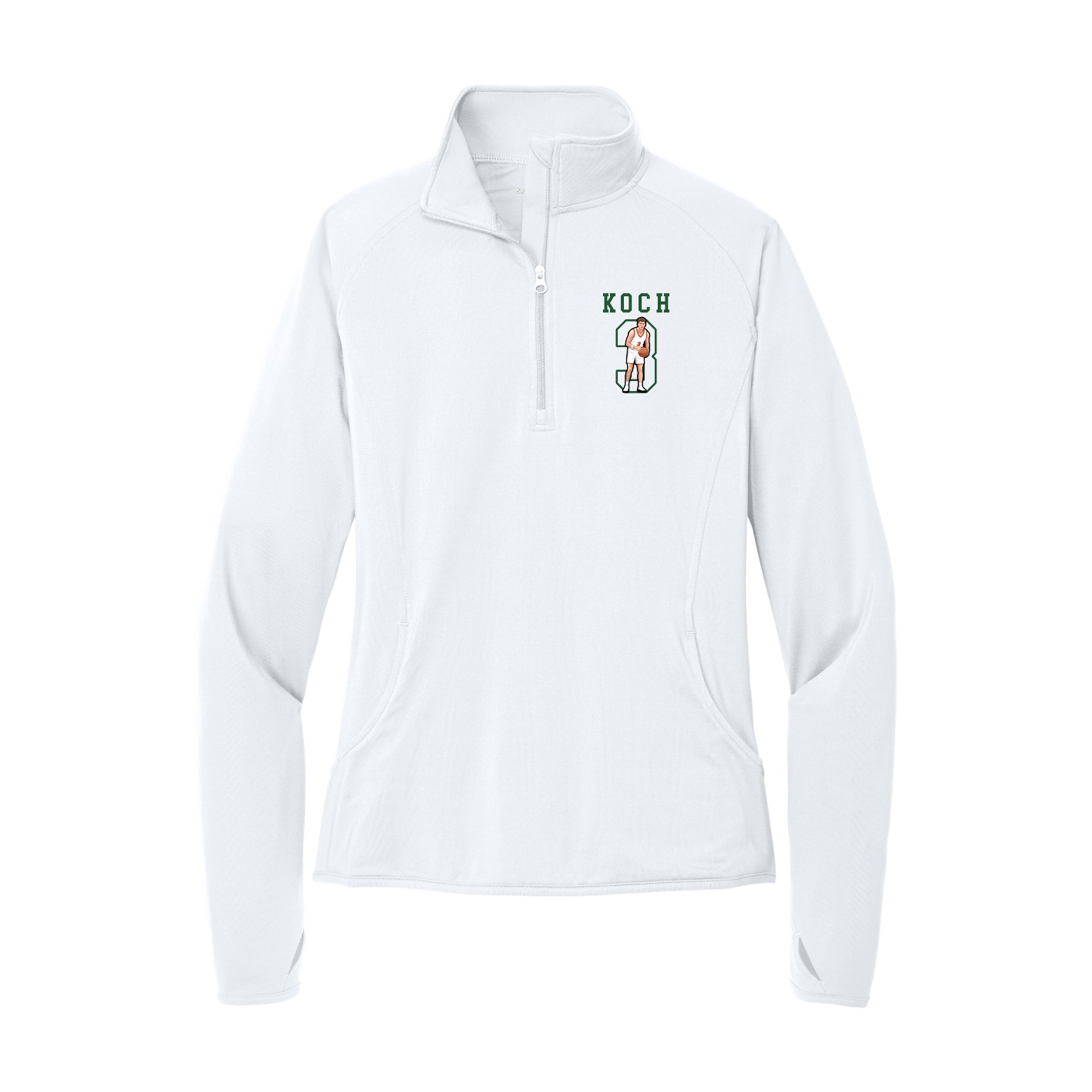 Women's Q-Zip Pullover — Shirsey in White
