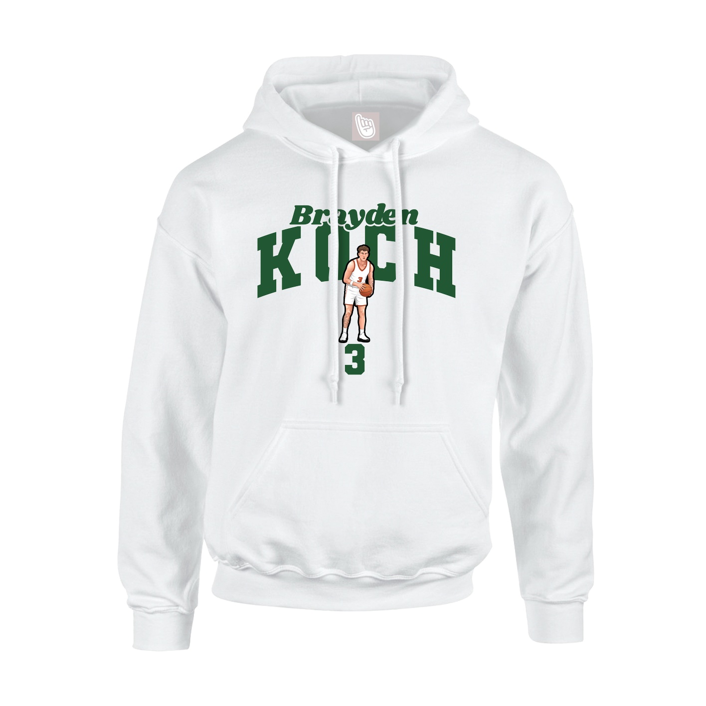 Hoodie — Signature Arch in White