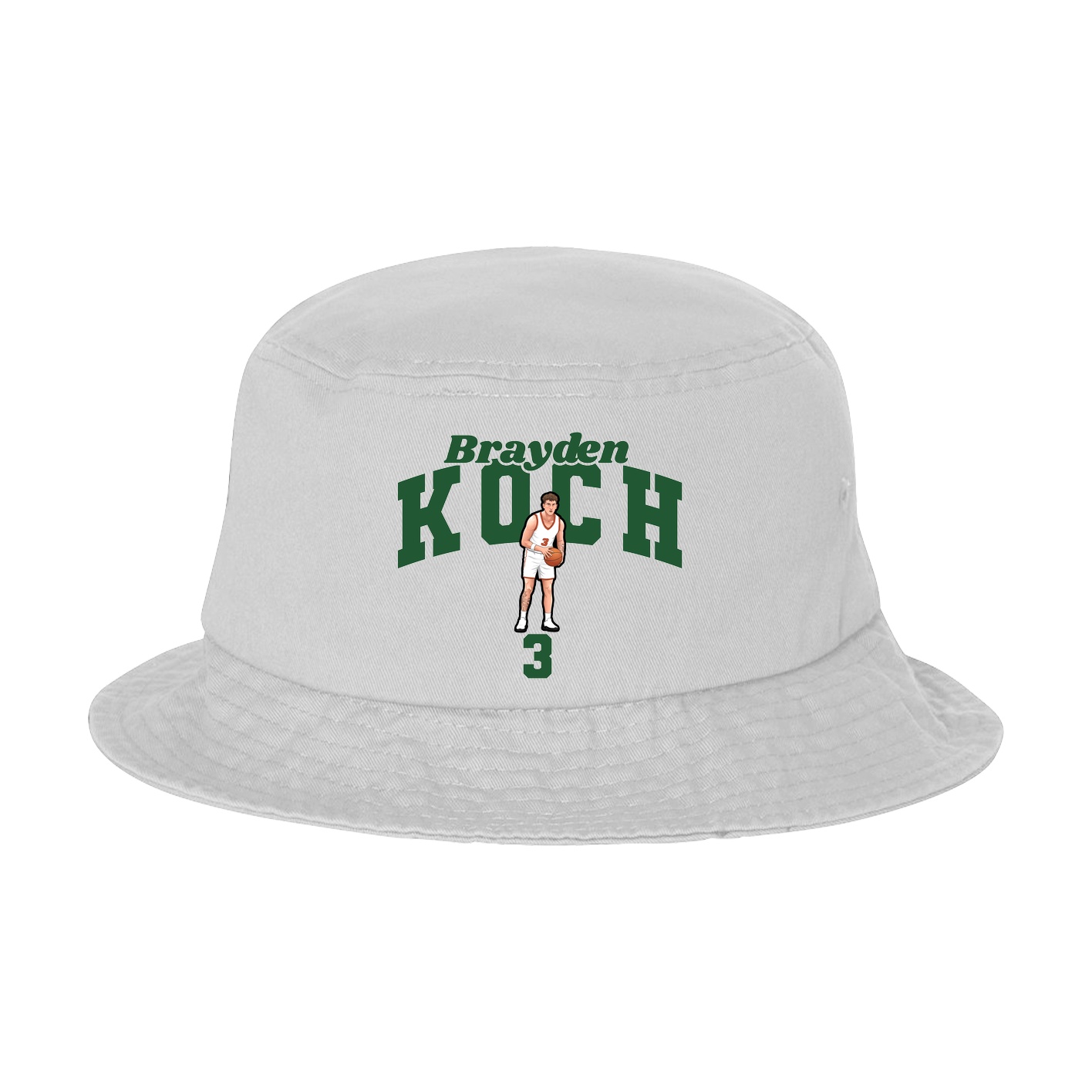 Bucket Cap — Signature Arch in White
