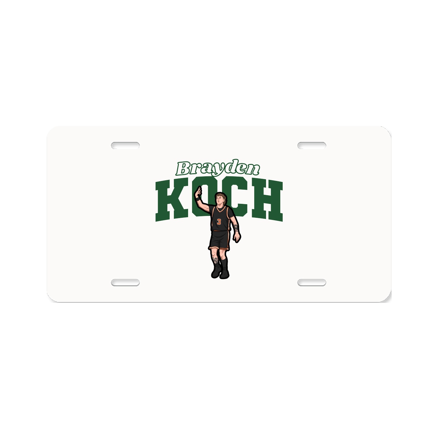 License Plate — Name Arch in Classic
